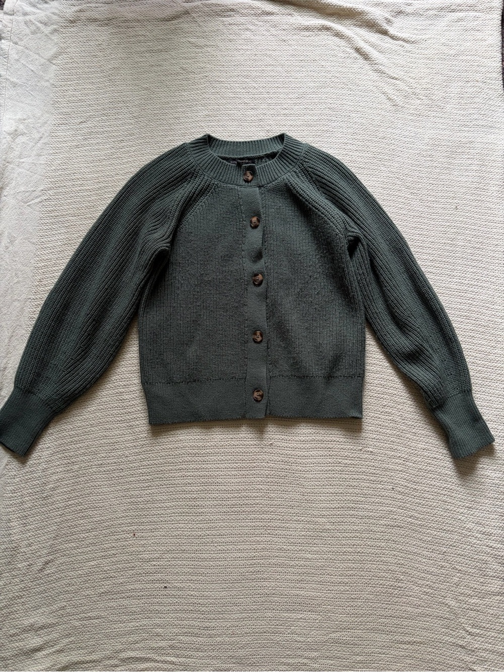 Banana Republic Forest Green Raglan Sleeve Button Cardigan